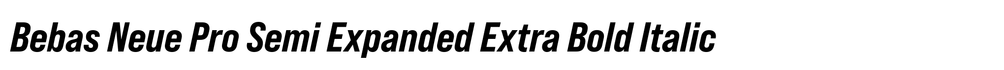 Bebas Neue Pro Semi Expanded Extra Bold Italic image